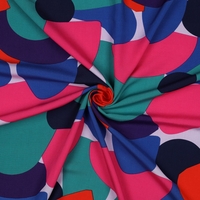 אריג ויסקוזה ECOVERO דפוס צורות גאומטריות