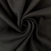 סריג ריב כותנה צבע שחור