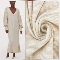 סריג ריב כותנה צבע אופוויט מלאנז