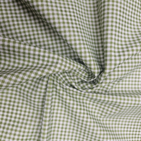 אריג כותנה משבצות פפיטה גווני ירוק לבן