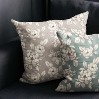 אריג קנבס דפוס דיגיטלי מגנוליות על רקע חול