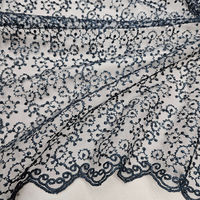 תחרה צבע שחור דוגמה עדינה דגם נטלי