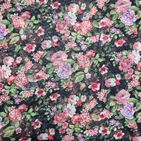 2 מטר רזיל פרחוני על רקע שחור