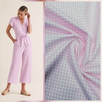 אריג כותנה פפיטה ורוד לבן