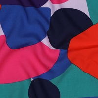 אריג ויסקוזה ECOVERO דפוס צורות גאומטריות