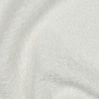 אריג בוקלה צבע לבן חלבי דגם טדי