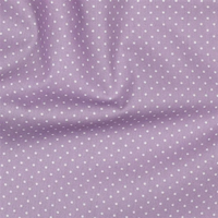 אריג כותנה דפוס נקודות סיכה על רקע לילך