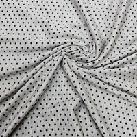 טריקו ויסקוזה דפוס נקודות סיכה שחור על רקע אפור מלאנז