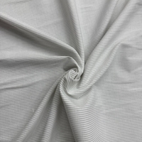 2 מטר אריג כותנה לבן פסים דקים