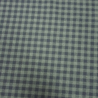 אריג כותנה פלנל משובץ  גווני ירוק שחור