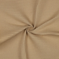 אריג פיקה וופל אורגני צבע חול