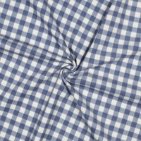 אריג פלנל משבצות כחול לבן