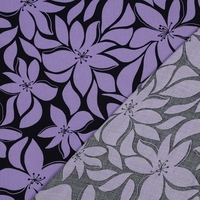 אריג ויסקוזה דפוס בסטייל טרופי רך גווני לילך נייבי