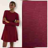 סריג וופל צבע בורדו דגם אנסטסיה