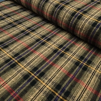 אריג צמר משבצות בגווני חום