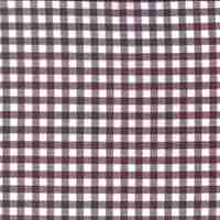 אריג כותנה משבצות לבן חציל