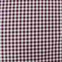 אריג כותנה משבצות לבן חציל