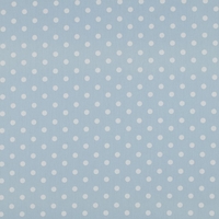 אריג כותנה נקודות לבן על רקע תכלת
