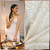 אריג ויסקוזה גקארד לבן חם דוגמת מנומר