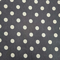 טריקו ויסקוזה דפוס נקודות לבן על רקע שחור