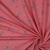 טריקו LOVE  נאון על רקע ורוד