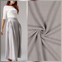 אריג פשתן ויסקוזה מכובס צבע אפור בהיר