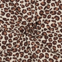 בד פוטר דפוס מנומר גווני חום בז