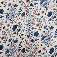 אריג דאבל טטרה דפוס פרחי שדה דיגיטלי