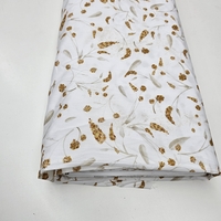 אריג כותנה דפוס פריחת סתיו עדינה