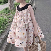 אריג כותנה דפוס אווזים בחופשה