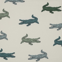 טריקו דפוס תנינים על רקע אופוייט