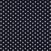 אריג כותנה נקודות לבן על רקע שחור