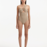 לייקרה בגד ים צבע בז דגם malaga