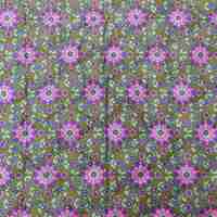 אריג קווילט דו צדדי דפוס מנדלות קטנות גווני ירוק סגול