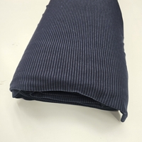 טריקו פולי ויסקוזה פסים דקים כחול שחור