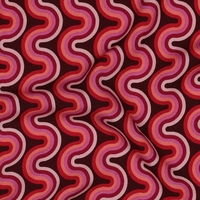 אריג ויסקוזה דפוס גאומטרי גווני ורוד בורדו