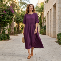 אריג ויסקוזה צבע סגול חציל