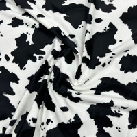 בד פרווה דפוס פרה גווני שחור לבן