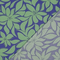 אריג ויסקוזה דפוס בסטייל טרופי רך גווני ירוק כחול