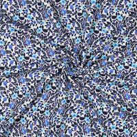 פרנץ טרי דפוס פרחים עדינים כחלחלים דיגיטלי על רקע אופוייט