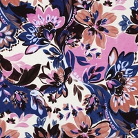 פרנץ טרי דפוס פרחים דיגיטלי על רקע אופוייט דגם רותם