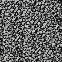 אריג ויסקוזה דפוס פרחים קטנים גווני שחור לבן דגם חן