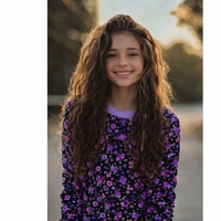 טריקו כותנה אורגני דפוס סיגליות על רקע נייבי