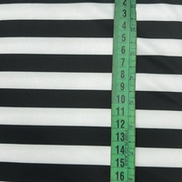 לייקרה פסים שחור לבן רוחב פס 1.5 סמ