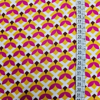 טריקו ויסקוזה דפוס בוהו גווני צהוב