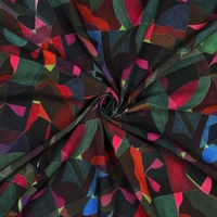 אריג ויסקוזה ECOVERO דפוס אמורפי מולטיקולור