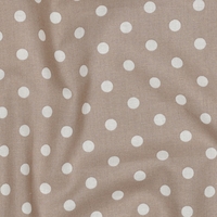 אריג כותנה נקודות לבן על רקע בז