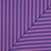 אריג כותנה פסים בגווני סגול וכחול