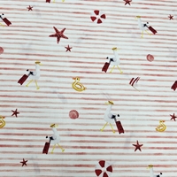 אריג כותנה דפוס אווזים בחופשה