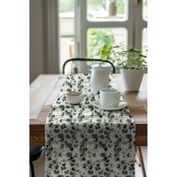 קנבס דפוס עלי אקליפטוס דיגטלי על רקע לבן